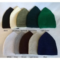 Machine-Knit Open-Work Kufi Topi